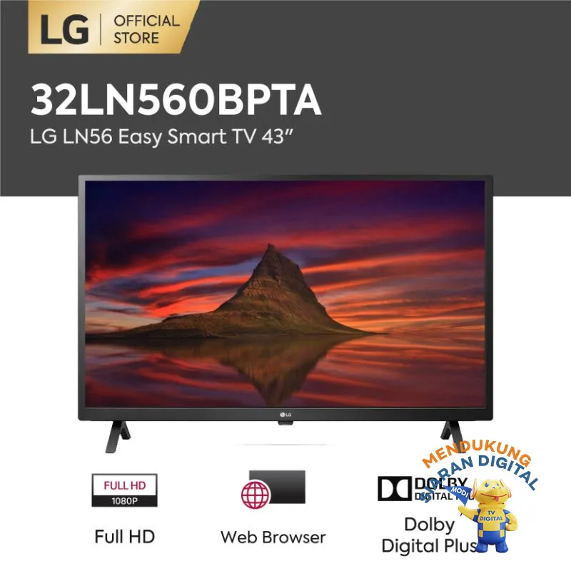 LG 32LN560PTA LN56 Easy Smart TV [32 Inch-Dolby Audio-Dynamic Color Enhancer-HD Ready-Quad Core Processor-Wi-Fi ]