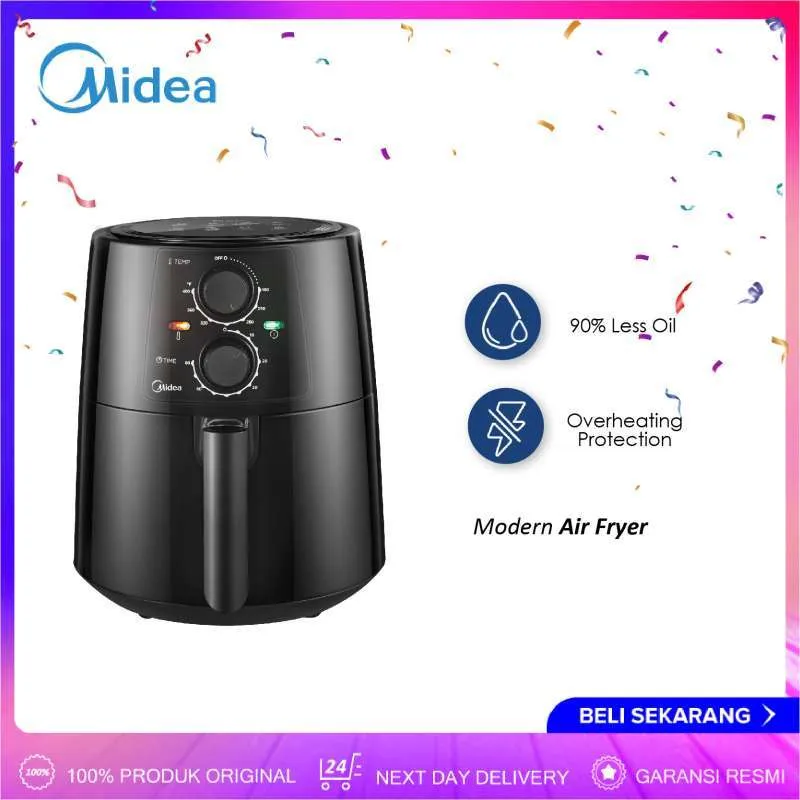 Midea Air Fryer MF-TN35B - Kapasitas 4.7L - Penggoreng Elektrik