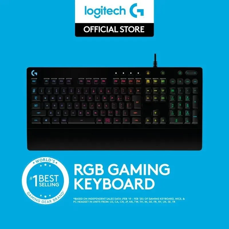 Logitech G213 Prodigy Gaming Keyboard with RGB Lighting & Anti-Ghosting Matrix